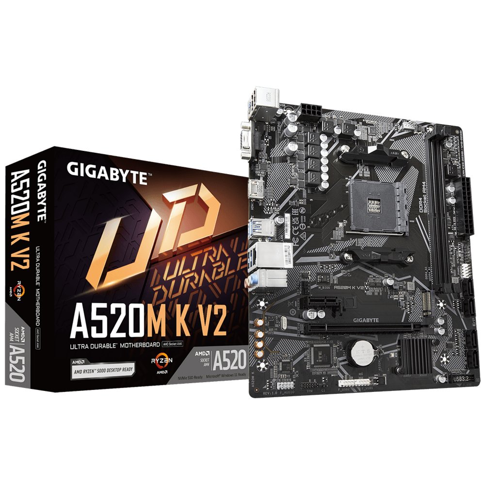 Gigabyte A520M-K V2 | Socket AM4 | AMD A520 | 2xDDR4 | Micro-ATX | Moederbord - Afbeelding 6