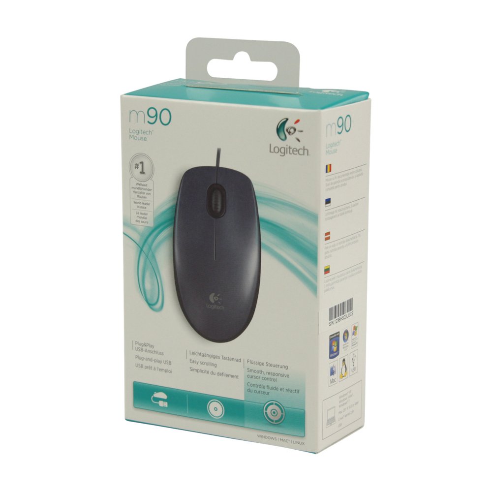 Logitech M90 | Bekabelde Muis | Links- en Rechtshandig | USB-A | 1000 DPI | Zwart - Afbeelding 3