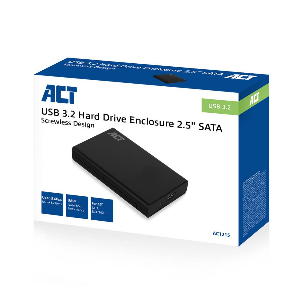 ACT AC1215 | 2,5" SATA HDD/SSD Behuizing | USB 3.2 Gen1 (5 Gbps) - Afbeelding 4