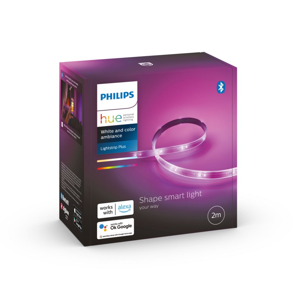 Philips Hue Lightstrip Plus V4 | Lengte: 2 Meter | White & Color Ambiance | Flexibel Ontwerp | Compatibel met Philips Hue Bridge - Afbeelding 5