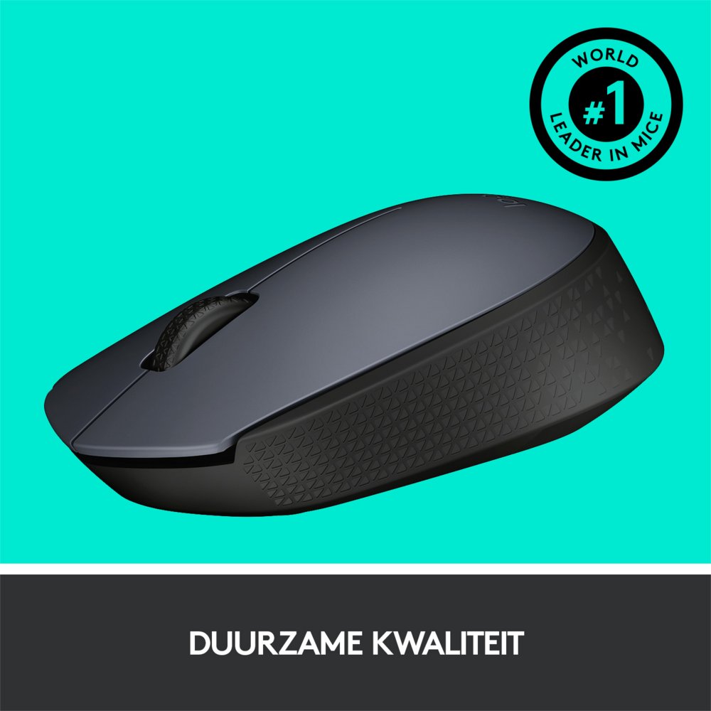 Logitech M170 | Draadloze Muis | Links- en Rechtshandig | RF | 1000 DPI | Grijs - Afbeelding 7
