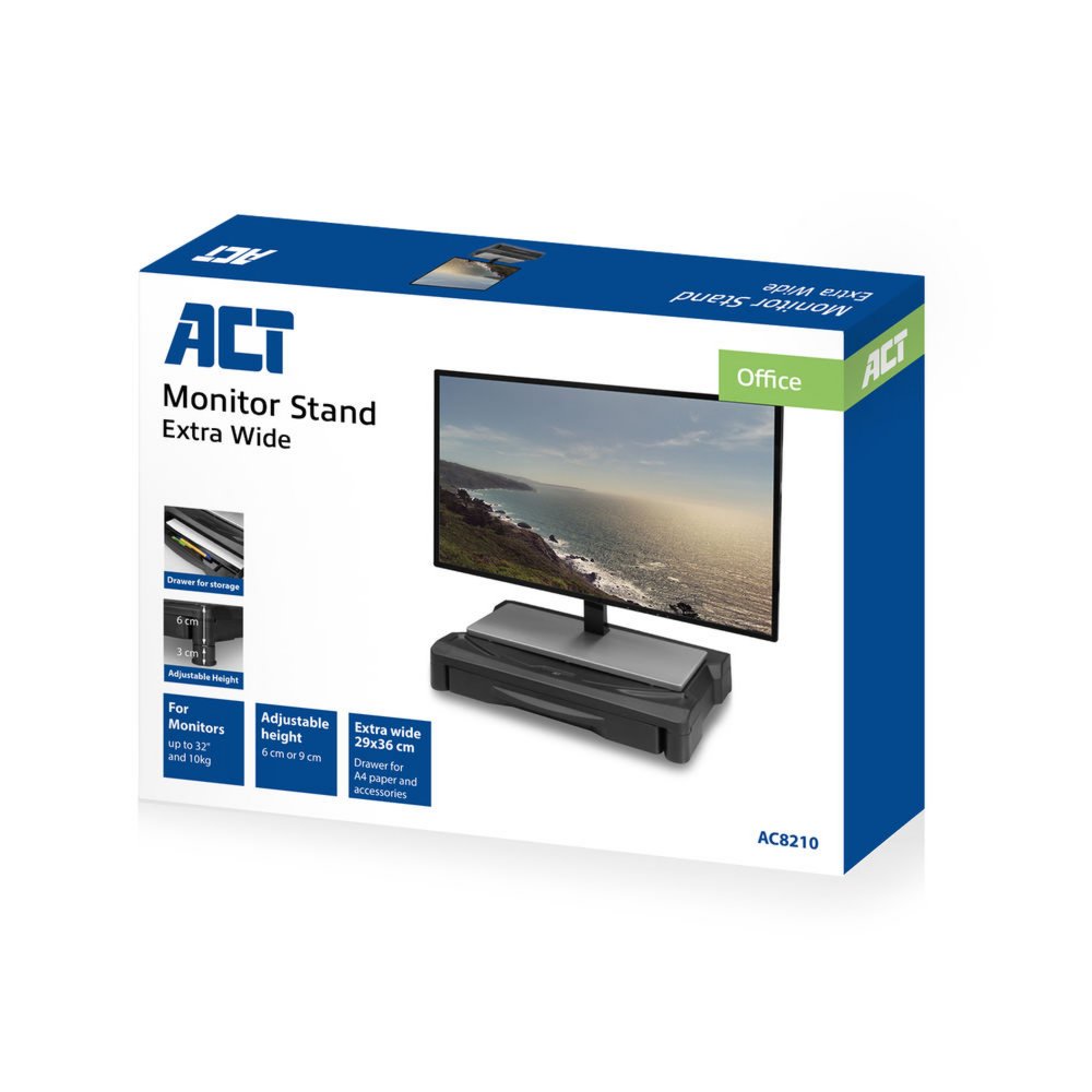 ACT AC8210 | Monitor Standaard | Tot 32" | Max 10kg | 1 Monitor - Afbeelding 6
