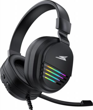 Baracuda PEARL RGB | On-Ear Gaming Headset 3,5mm en USB | Zwart