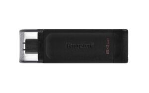 Kingston DataTraveler 70 | 64GB USB-C 3.2 Flash Drive | Zwart
