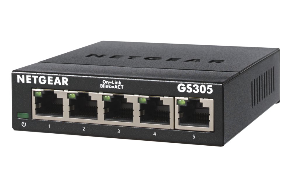 NETGEAR GS305 | Netwerk-switch | Unmanaged | L2 | 5-poorts Gigabit Ethernet (10/100/1000) | Zwart - Afbeelding 3