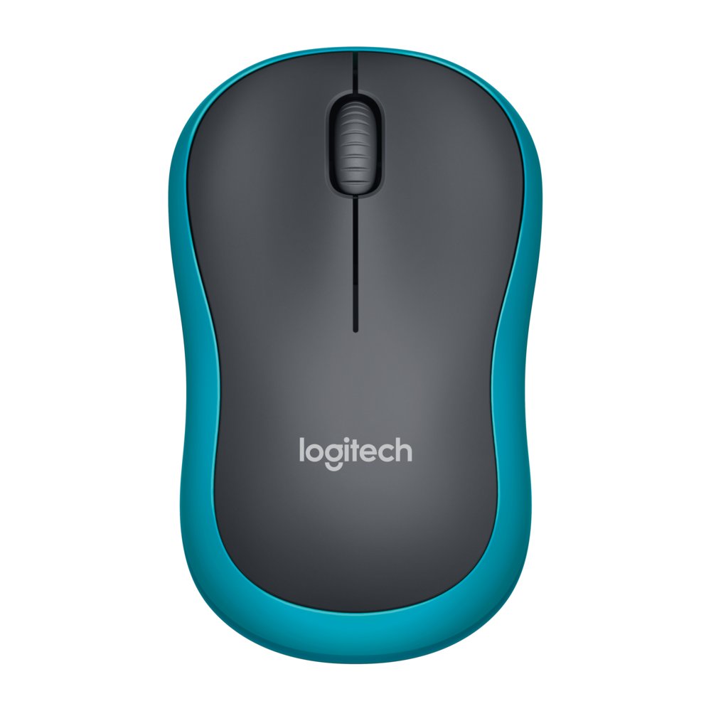 Logitech M185 | Draadloze Muis | Links- en Rechtshandig | RF | 1000 DPI | Zwart/Blauw - Afbeelding 3