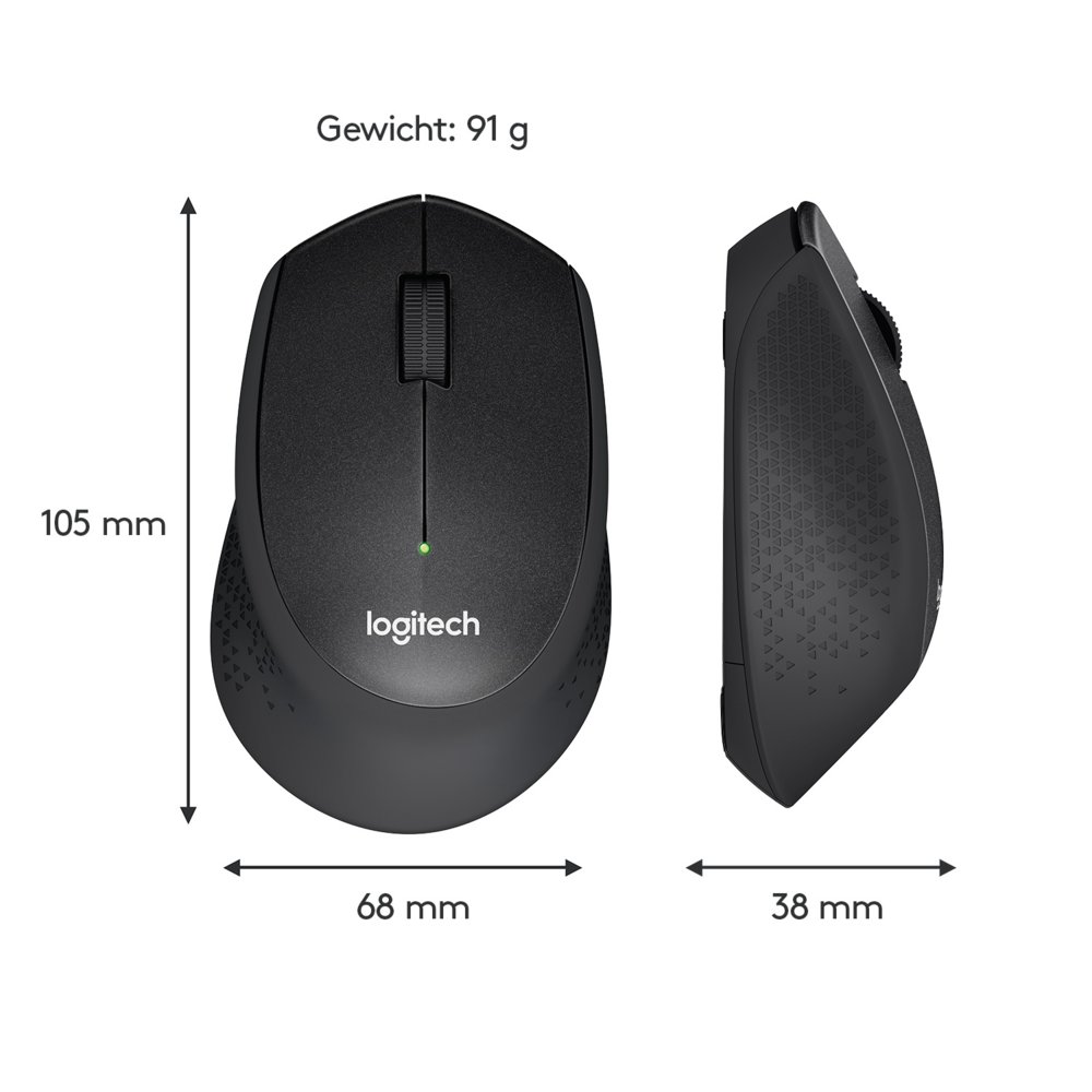 Logitech M330 Silent | Draadloze Muis | Rechtshandig | RF | 1000 DPI | Zwart - Afbeelding 10