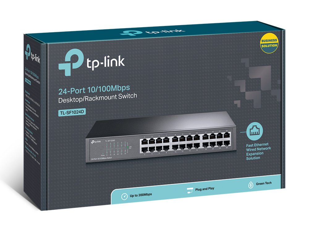 TL-SF1024D | 24-poorts 10/100Mbps Unmanaged Switch | Auto MDI/MDIX | Energie-efficiënt | Rack-monteerbaar | Returned - Afbeelding 5