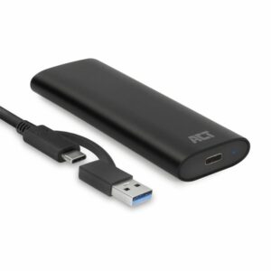 ACT AC1615 | USB-C M.2 NVMe/PCIe SSD Behuizing | Tool-Free | Aluminium | USB 3.2 Gen2 (10 Gbps)
