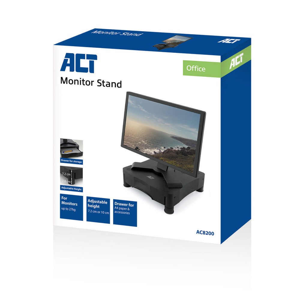 ACT AC8200 | Monitor Standaard | Max 27kg | 1 Monitor - Afbeelding 5