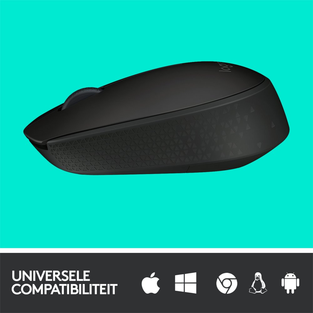 Logitech M171 | Draadloze Muis | Links- en Rechtshandig | RF | 1000 DPI | Zwart - Afbeelding 6