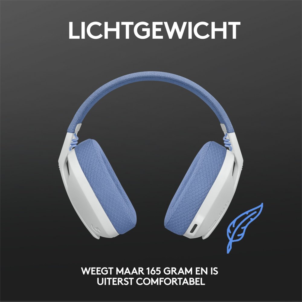 Logitech G G435 | Draadlooze Over-ear Gaming Headset | Bluetooth & USB-A Receiver | Wit/Lilac - Afbeelding 11