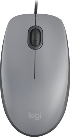 Logitech M110 Silent | Bekabelde Muis | Links- en Rechtshandig | USB-A | 1000 DPI | Grijs