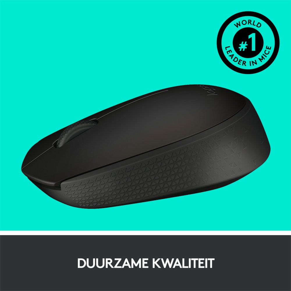 Logitech M171 | Draadloze Muis | Links- en Rechtshandig | RF | 1000 DPI | Zwart - Afbeelding 7