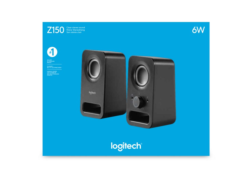Logitech Z150 | 2.0 Luidsprekerset | 3W RMS | Helder Stereogeluid | Zwart - Afbeelding 8