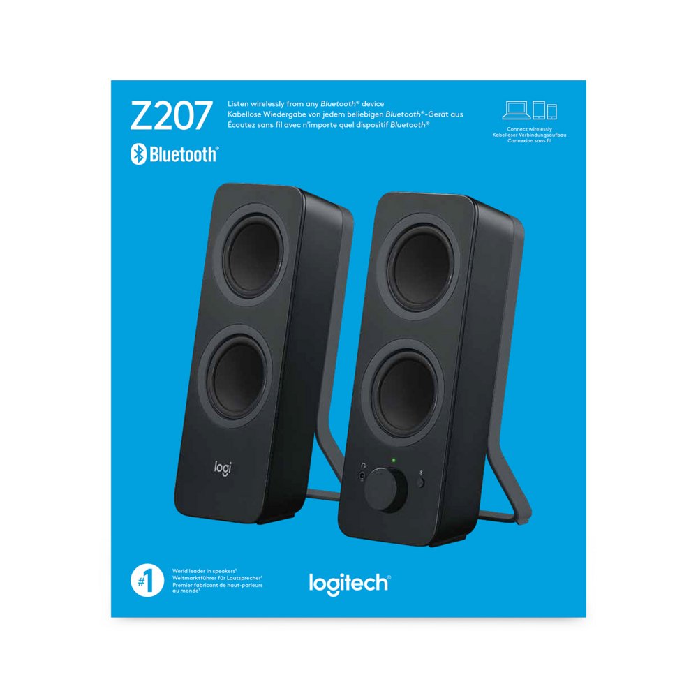 Logitech Z207 | 2.0 Bluetooth Luidsprekerset | 5W RMS | Draadloze Overgang | Zwart - Afbeelding 9