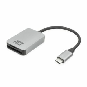 ACT AC7056 | Geheugenkaartlezer | USB 3.2 Gen 1 Type-C | SD/microSD | Grijs