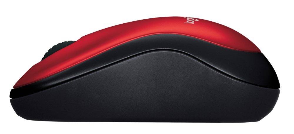 Logitech M185 | Draadloze Muis | Links- en Rechtshandig | RF | 1000 DPI | Zwart/Rood - Afbeelding 5