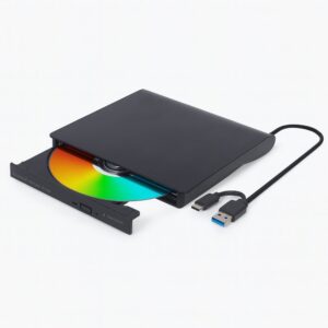 Gembird DVD-USB-031 | Externe DVD-Brander | 8x DVD | 24x CD | USB-C & USB 3.1 | Slimline | Zwart