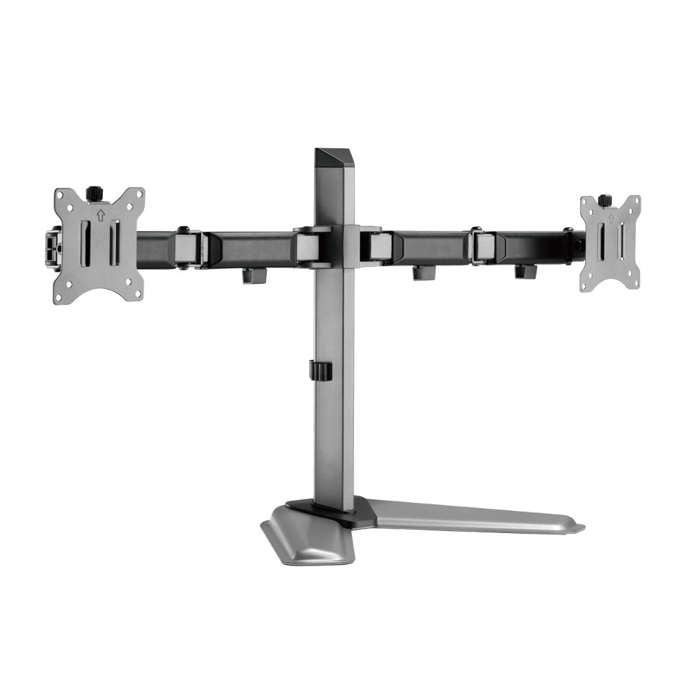 White Shark TUTANKHAMUN | Monitor-bureaustand | Tot 32" | Max 9kg | VESA 100x100 | 2 Monitoren