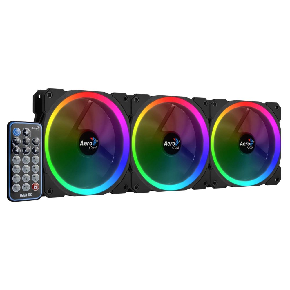 Aerocool Orbit RC ARGB 3 Pack | 120mm Case Fans met Remote Control - Afbeelding 8
