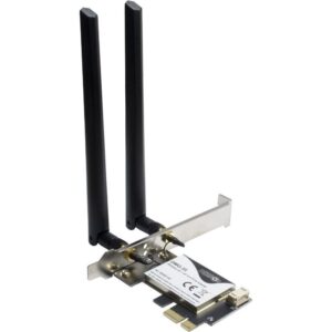 Inter-Tech DMG-35 | Wi-Fi 6 & Bluetooth 5.0 PCIe Adapter | 3000 Mbps | Dual-band (2,4 GHz / 5 GHz) | Intel AX200 Chipset | PCIe x1