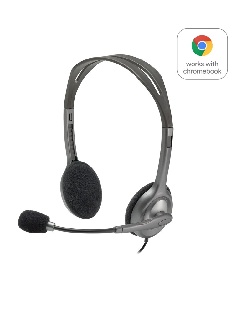Logitech H111 | On-Ear Bedrade 3,5mm Koptelefoon met Microfoon | Grijs - Afbeelding 4