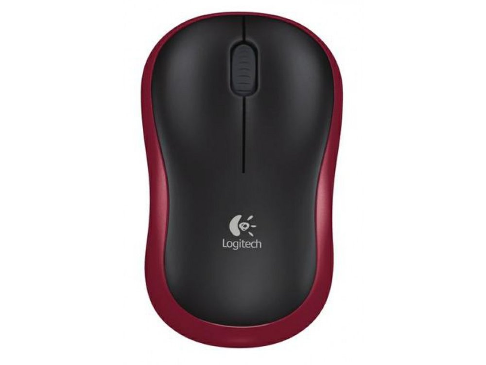 Logitech M185 | Draadloze Muis | Links- en Rechtshandig | RF | 1000 DPI | Zwart/Rood - Afbeelding 3