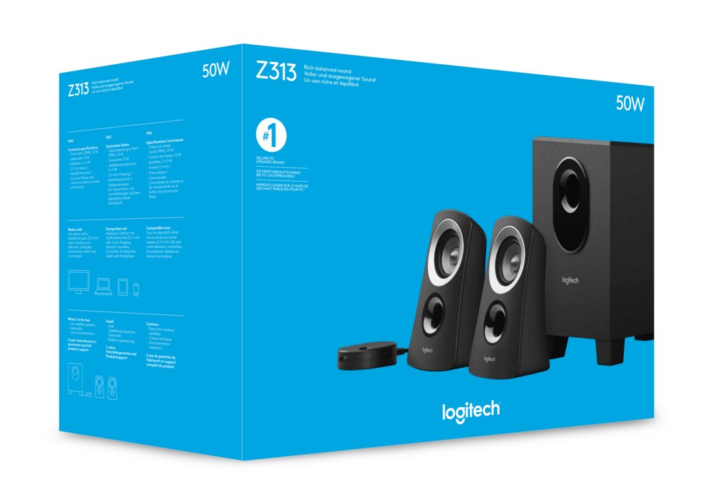 Logitech Z313 | 2.1 Luidsprekerset | Krachtig Stereo Geluid | 50W RMS - Afbeelding 12