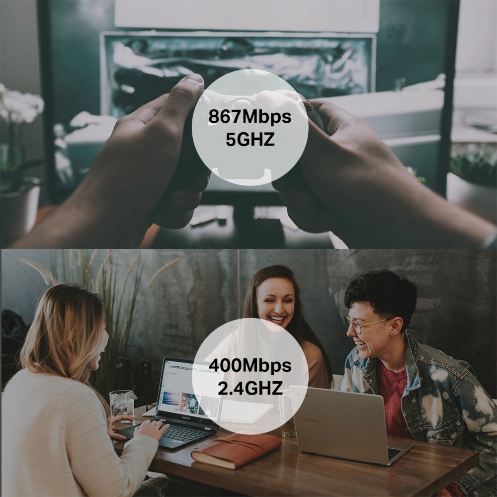 TP-Link Archer T3U | Wi-Fi 5 USB-adapter | Dual-band 2,4 GHz (400 Mbps) / 5 GHz (867 Mbps) | USB 3.0 | Zwart - Afbeelding 4