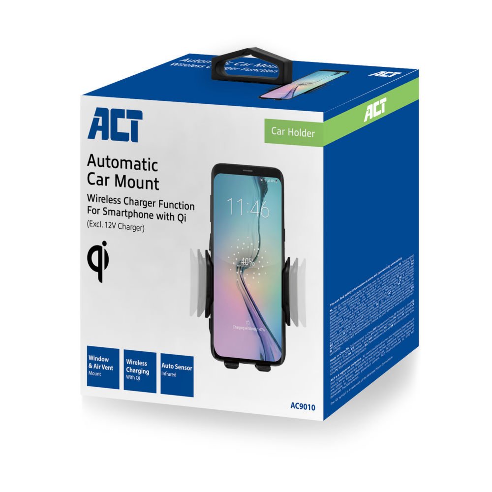 ACT AC9010 | Telefoonhouder voor in de Auto met Draadloos Opladen | Zwart - Afbeelding 5