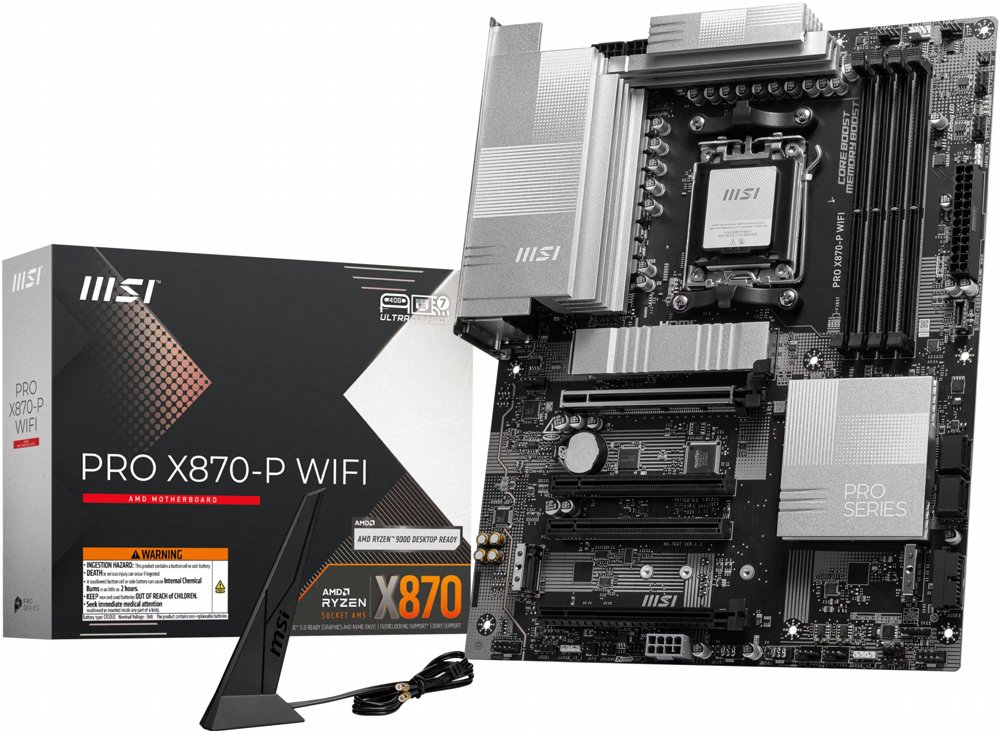 MSI PRO X870-P WIFI | Socket AM5 | AMD X870 | 4xDDR5 | ATX | Moederbord