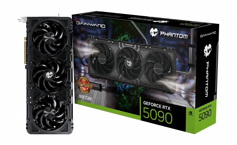 Gainward GeForce RTX 5090 Phantom GS | 32 GB GDDR7 VRAM | 4K Gaming & AI | Videokaart | GPU | Nvidia