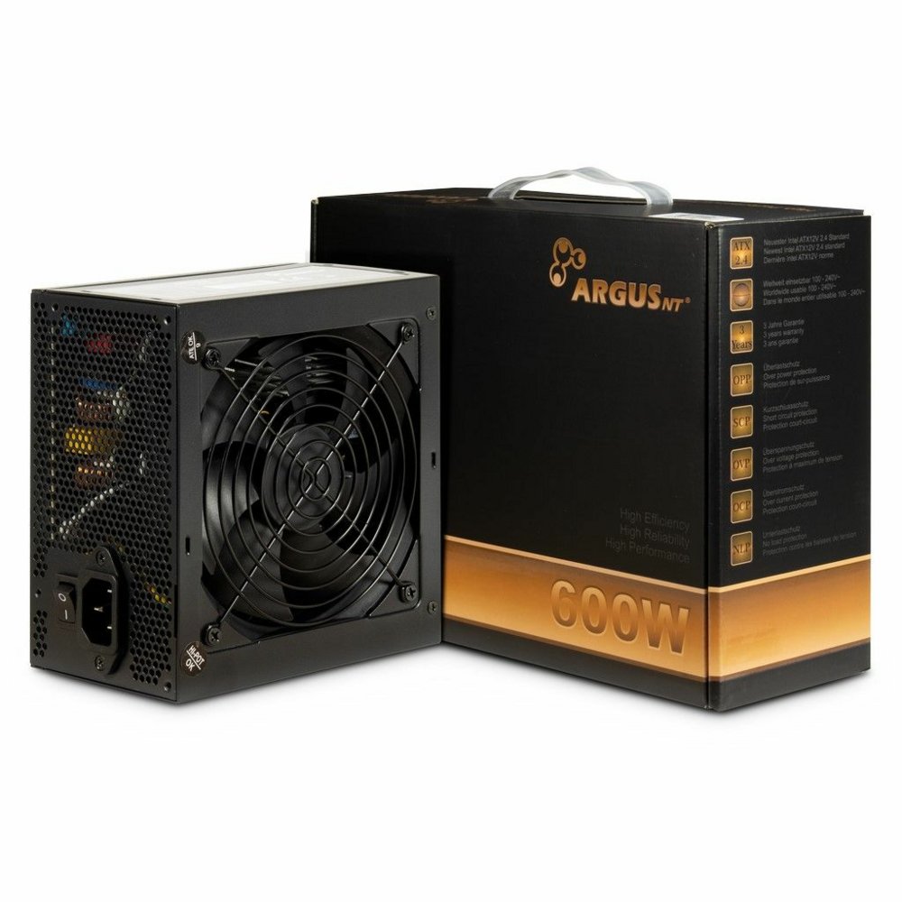 Inter-Tech Argus BPS | 600 Watt ATX PSU | Niet modulair | Power Supply | Voeding