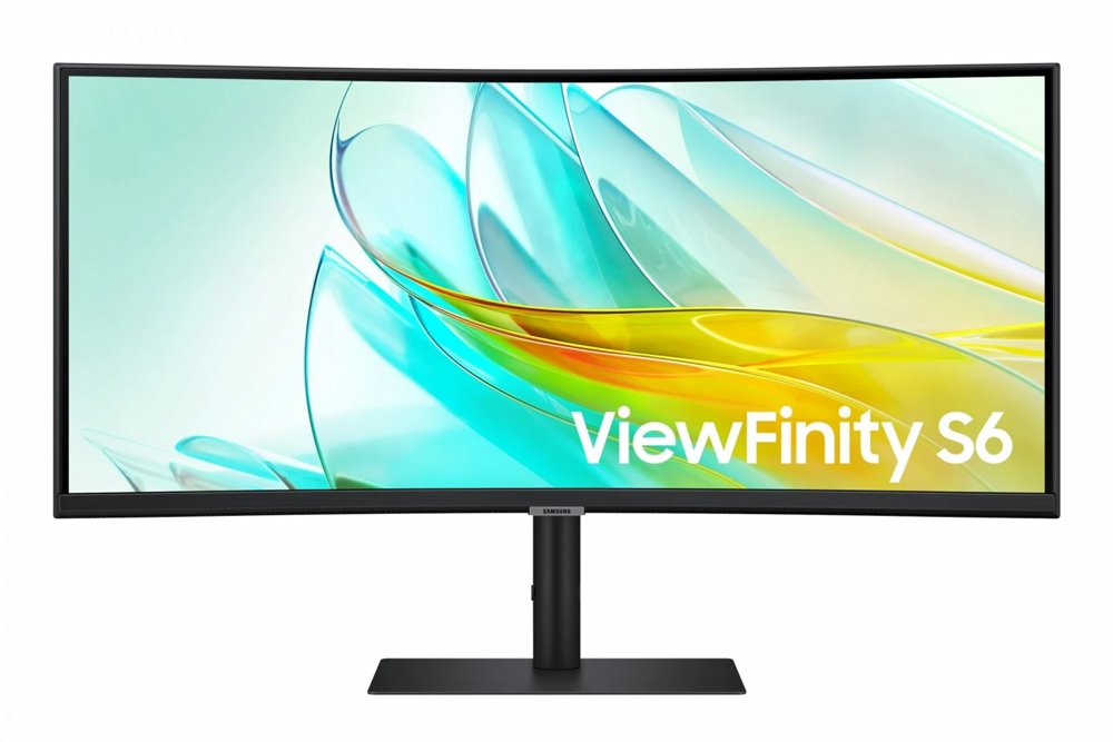 Samsung ViewFinity S6 S65UC | 34" UltraWide Curved Monitor | 100Hz | USB-C Dock | Ethernet | 90W Power Delivery | KVM Switch