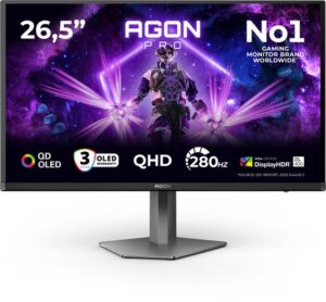AOC AGON PRO AG276QZD2 27" QD‑OLED Gaming Monitor – 240Hz | 0.03ms | QHD REFURBISHED A-GRADE