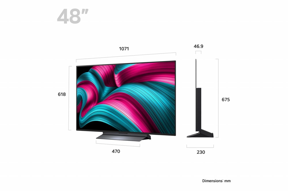 LG OLED48C54LA | 48'' OLED evo C5 Smart TV | 4K Ultra HD | 144Hz | WiFi | webOS 25 | Zwart - Afbeelding 9