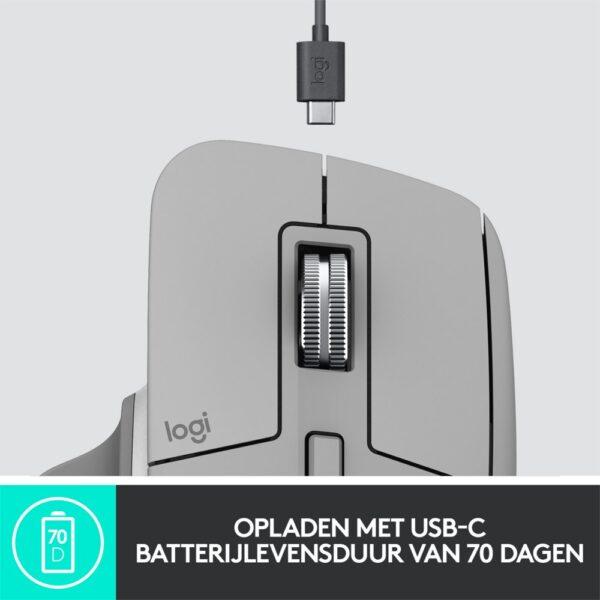 Logitech MX Master 3 muis Rechtshandig RF-draadloos + Bluetooth Laser 4000 DPI - Afbeelding 17