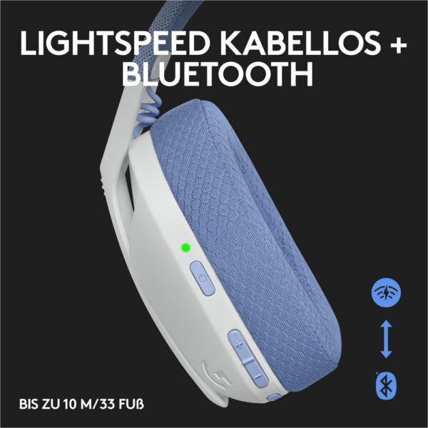 Logitech G G435 Headset Draadloos Hoofdband Gamen Bluetooth Wit - Afbeelding 22