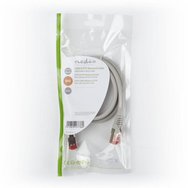 Nedis CCGP85221GY10 netwerkkabel Grijs 1 m Cat6 S/FTP (S-STP) - Afbeelding 5