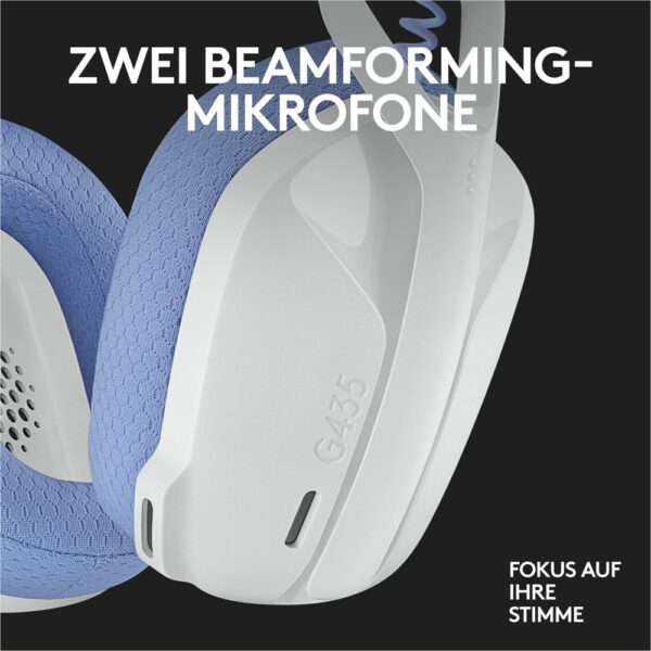 Logitech G G435 Headset Draadloos Hoofdband Gamen Bluetooth Wit - Afbeelding 24