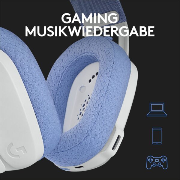 Logitech G G435 Headset Draadloos Hoofdband Gamen Bluetooth Wit - Afbeelding 28