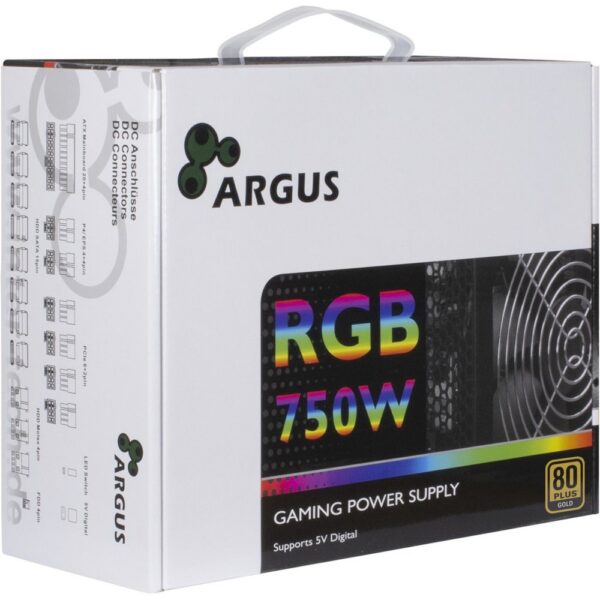 Inter-Tech Argus RGB-750W CM II power supply unit 20+4 pin ATX ATX Zwart - Afbeelding 4
