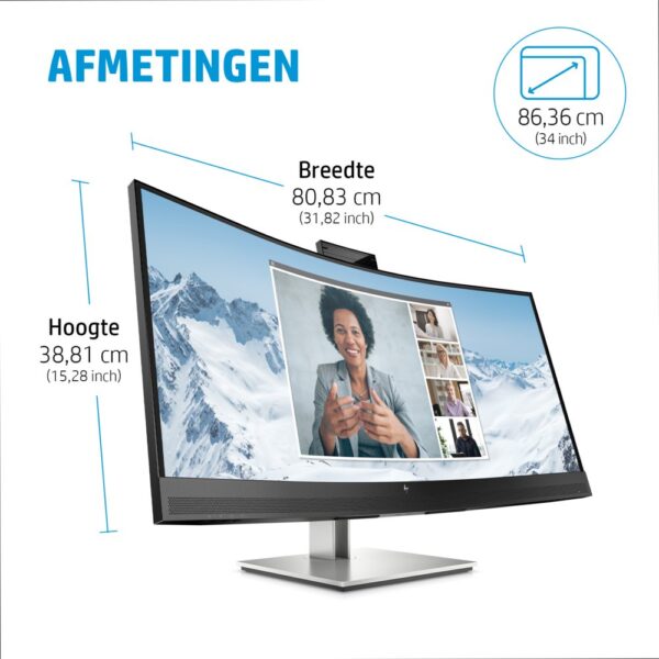 HP E34m G4 86,4 cm (34") 3440 x 1440 Pixels Wide Quad HD Zwart - Afbeelding 12