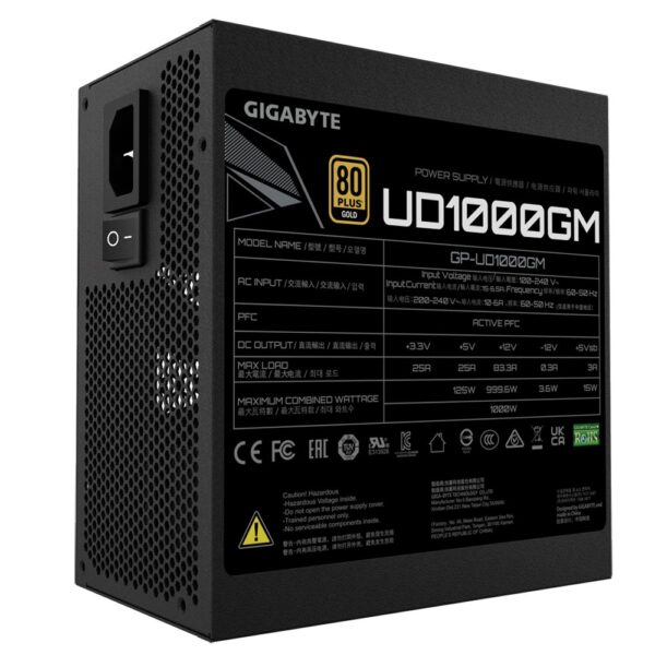 Gigabyte UD1000GM power supply unit 1000 W 20+4 pin ATX Zwart - Afbeelding 6