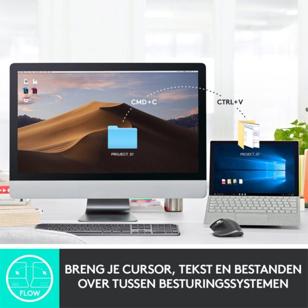 Logitech MX Master 3 muis Rechtshandig RF-draadloos + Bluetooth Laser 4000 DPI - Afbeelding 13