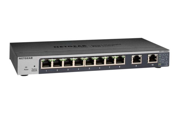 Netgear GS110EMX Managed L2 10G Ethernet (100/1000/10000) Zwart - Afbeelding 3