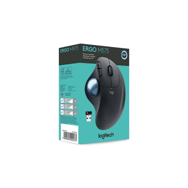 Logitech Ergo M575 for Business muis Rechtshandig RF draadloos + Bluetooth Trackball 2000 DPI - Afbeelding 3