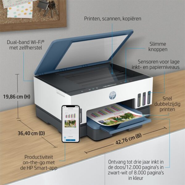 HP Smart Tank 7006 All-in-One, Printen, scannen, kopiëren, draadloos, Scans naar pdf - Afbeelding 21