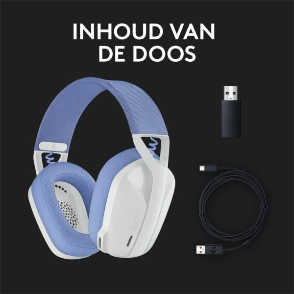 Logitech G G435 Headset Draadloos Hoofdband Gamen Bluetooth Wit - Afbeelding 17